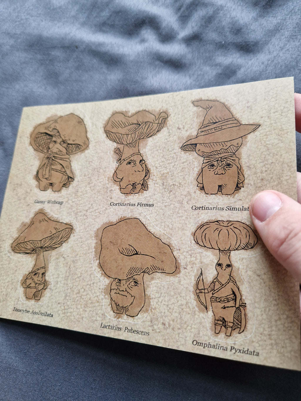 Fantasy Mushdudes - sticker sheet