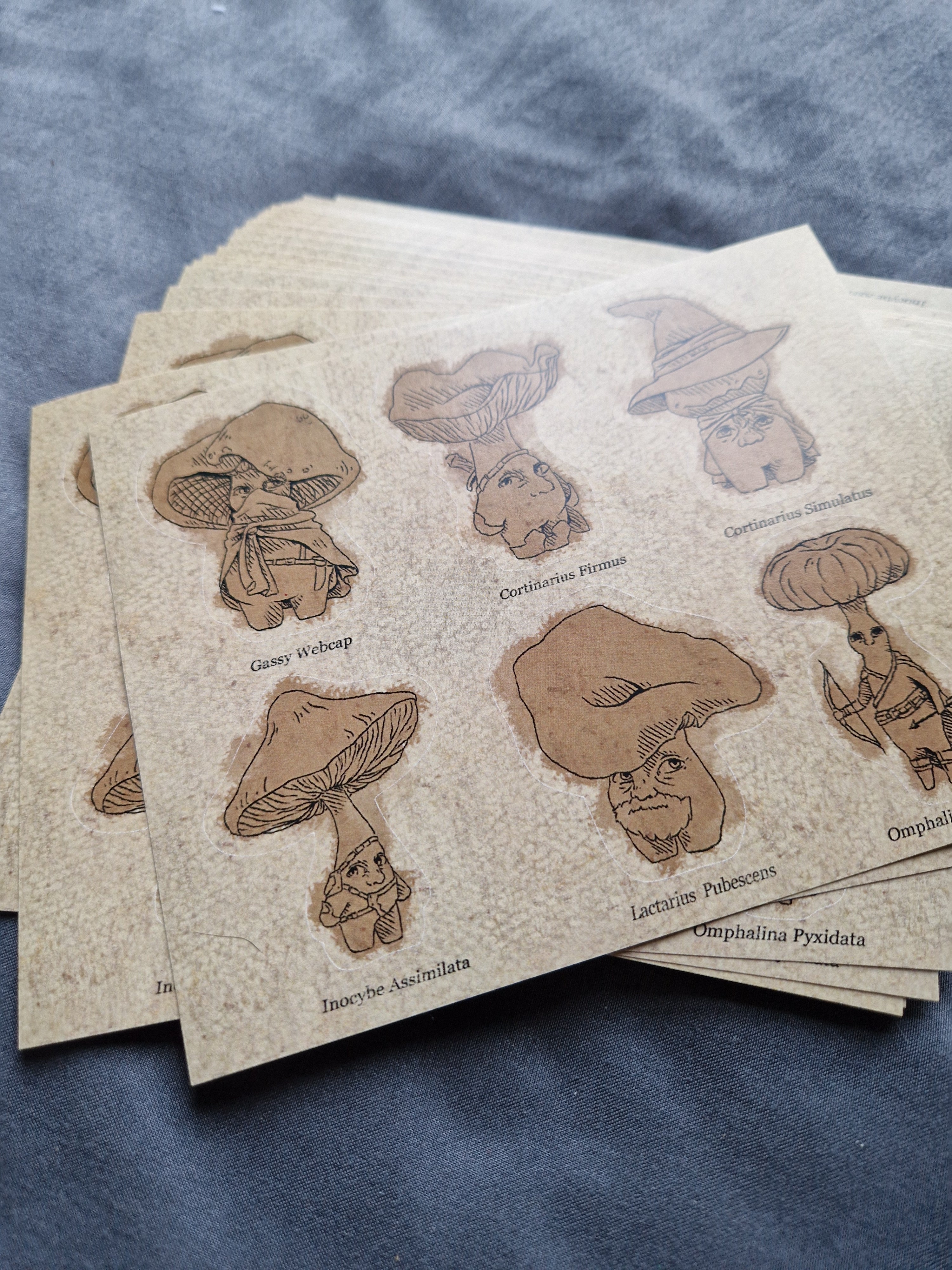 Fantasy Mushdudes - sticker sheet